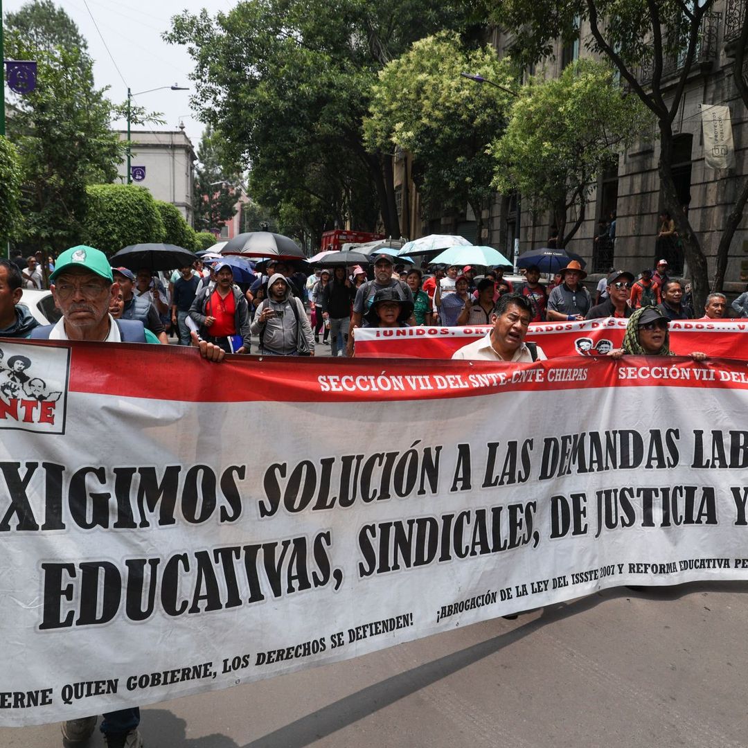 Maestros de la Coordinadora Nacional de Trabajadores de la Educación (CNTE). Foto: Cuartoscuro/ Archivo